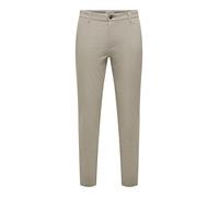 ONLY & SONS Male Chino Trousers ONSMARK Slim Tap 0209 Melange Pant, Fall Skirt, 36 W/32 L