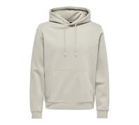 Only & Sons Male Hoodie Onsconnor Sweatshirt, Silver Lining, M