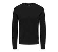 ONLY & SONS Male Knitted Jumper, Black 1, M