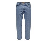 Only & Sons male Loose Fit Pure Cotton Jeans - 3434 - Light Blue, Light Blue