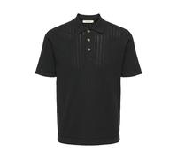 ONLY & SONS Male Polo ONSMOON Knitted Polo Shirt, Black, XL