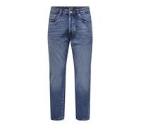 Only & Sons Male Relaxed Fit Jeans Onsyoke Straight Cut Jeans, Medium Blue (Medium Blue Denim), 30 W/32 L