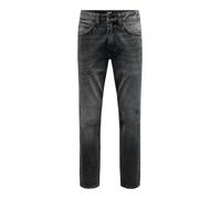 ONLY & SONS Male Relaxed Fit Jeans Onsyoke Straight Cut Jeans, Washed Black, 29 W/34 L