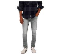 ONLY & SONS Male Slim Fit Jeans ONSLOOM Slim Grey 3227 Jeans Noos, Grey Denim, 33 W/30 L