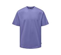 ONLY & SONS Male T-Shirt Loose Cut Crew Neck T-Shirt, Dusted Peri, M