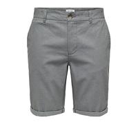 Only & Sons Men's Chino Shorts, Grey Pinstripe/Detail:Griffin, L