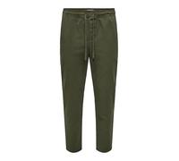 ONLY & SONS Men's Onslinus Taper 0183 Pant Fabric Trousers, Olive Night, L