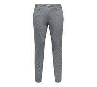 ONLY & SONS Men's Male Onsmark Slim Fit Hose Check 020919 Pant Noos, Ultimate Grey, 28 W/34 L