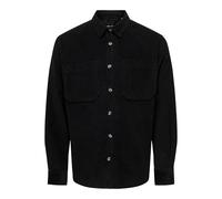 ONLY & SONS Men's Onsalp RLX 2pkt Washd Cord LS Shirt Noos Long Sleeve, Black, XL
