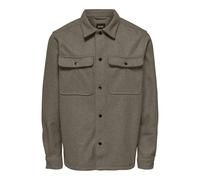 ONLY & SONS Men's Onsash Ovr Woolen Look Pkt LS Shirt Noos, Bungee Cord, XL