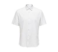 Only & Sons Men's Onscaiden Ss Linen Shirt Noos, White, S