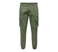 ONLY & SONS Men's Onscam Stage Cargo Cuff Life 6687 Noos, Deep Lichen Green, 28 W/34 L