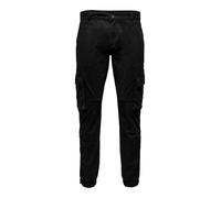 ONLY & SONS Men's ONSCAM Stage Cargo Cuff PG 6687 Trouser, Black, 30 W/30 L