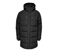 ONLY & SONS Men's ONSCARL Long Quilted Coat OTW Coat, Black, XXL