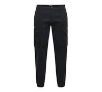 ONLY & SONS Men's Onscarter Life Cargo Cuff 0013 Pant Noos, Black, 32 W/32 L