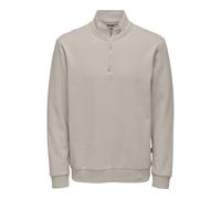 ONLY & SONS Men's Onsceres Half Zip Sweat, Silver Lining, XXL