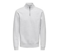ONLY & SONS Men's Onsceres Half Zip Sweat, Super Light Grey Melange, XXL