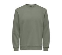 ONLY & SONS Men's Onsconnor Reg Crew Neck Sweat Noos Sweatshirt, Castor Gray, S