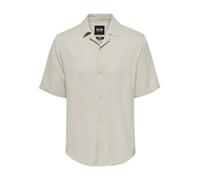 ONLY & SONS Men's Onsdash Life Reg Visc Res Ss Shirt Noos Blouse, Silver Lining, L
