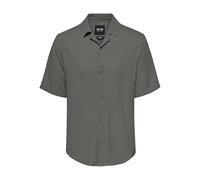 ONLY & SONS Men's Onsdash Life Reg Visc Res Ss Shirt Noos Short-Sleeved, Castor Gray, L