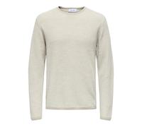 Only & Sons Mens Onseric Reg 12 Struc Crew Knit Noos, Silver Lining, M UK