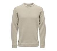 ONLY & SONS Men's Onsese Life Reg 7 Knit Noos Jumper, Silver Lining, X-Small