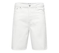ONLY & SONS Men's Onsfade Loose White 1662 PIM DNM Shorts Denim, XXL