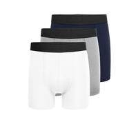 ONLY & SONS Men's ONSFITZ BAMBOO TRUNK LOGO 3PCK NOOS Boxer Shorts, White/Pack:1X WHITE + 1X LGM + 1X NAVY BLAZER,