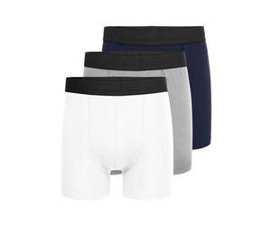 ONLY & SONS Men's ONSFITZ BAMBOO TRUNK LOGO 3PCK NOOS Boxer Shorts, White/Pack:1X WHITE + 1X LGM + 1X NAVY BLAZER,