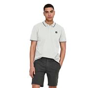 ONLY & SONS Men's Onsfletcher Slim SS Polo Noos Shirt, Bright White Black Contrast Stripe, XXL