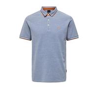 ONLY & SONS Men's Onsfletcher Slim SS Polo Noos Shirt, Medium Blue Denim/Detail:Medium Blue Denim W. White Melange, XS