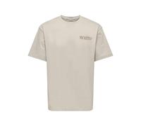 Only & Sons Mens Onsfred Life RLX Ss Print Tee Noos, Silver Lining, XL UK