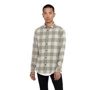 ONLY & SONS Men's Onsgudmund Ls Checked Shirt Noos, Antique White, XL