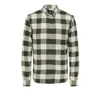 Only & Sons Long sleeved Shirt ONSGUDMUND LIFE LS CHECKED SHIRT in Kaki EU XL