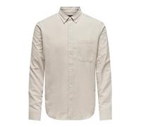 ONLY & SONS Men's Onsgudmund Slim 1-pkt Solid Shirt Noos Long Sleeve, Silver Lining, M