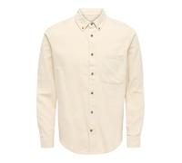 ONLY & SONS Mens Onsgudmund Slim 1-pkt Solid Noos Long Sleeve Shirt, Silver Lining, M UK