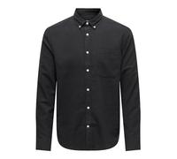 ONLY & SONS Men's Onsgudmund Slim 1-pkt Solid Shirt Noos Long Sleeve, Black, M