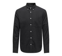 ONLY & SONS Men's Onsgudmund Slim 1-pkt Solid Shirt Noos Long Sleeve, Black, XL