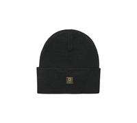 ONLY & SONS Men's Onsisaac Flat Knit Logo Beanie Knitted Hat, Black, One Size
