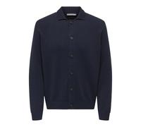 ONLY & SONS Men's Onsjacob Reg Ls Cardigan Knit, Blue Nights, L