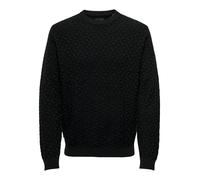 ONLY & SONS Men's Onskalle Reg 12 Struc Crew Knit Noos Jumper, Black, S