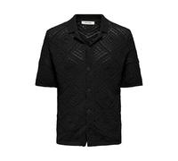 ONLY & SONS Men's Onskolmar Reg 5 SS Shirt Knit, Black, M