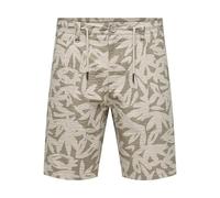 ONLY & SONS Men's Onsleo Life 0009 Seersucker Shorts Noos, Silver Lining, XL