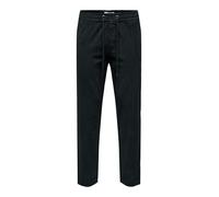 ONLY & SONS Mens Onslinus Tap Corduroy 0185 Pant Fabric Trousers, Black, L UK