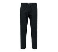 ONLY & SONS Mens Onslinus Tap Corduroy 0185 Pant Fabric Trousers, Black, S UK