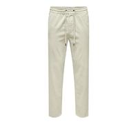 Only & Sons Mens Onslinus Tap Corduroy 0185 Pant Fabric Trousers, Silver Lining, XXL UK