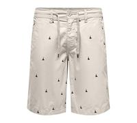 ONLY & SONS Men's Onsloc 0157 Shorts, Moonstruck/Detail: emb, S