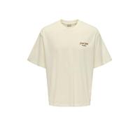 ONLY & SONS Men's Onsmalik Jims Ovs SS Tee, Antique White, S