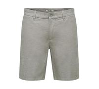 ONLY & SONS Men's ONSMARK 0011 Cotton Linen Shorts NOOS Chino, Castor Gray, M