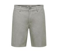 ONLY & SONS Men's ONSMARK 0011 Cotton Linen Shorts NOOS Chino, Castor Gray, M